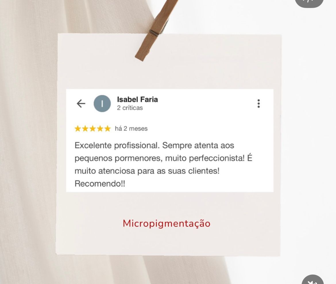 Testemunho Isabel Faria, Micropigmentação
