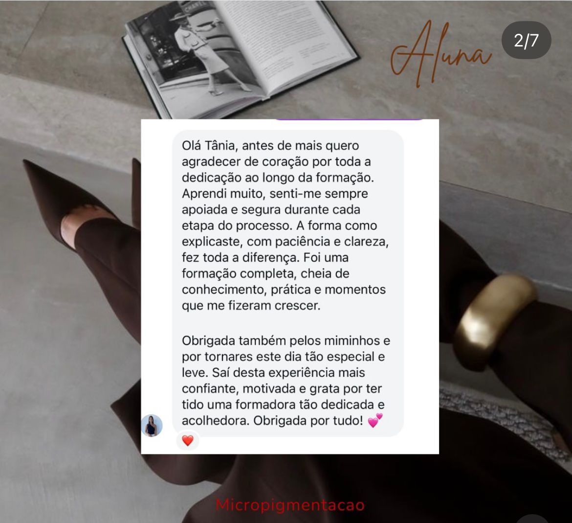 Testemunho Aluna, Formação